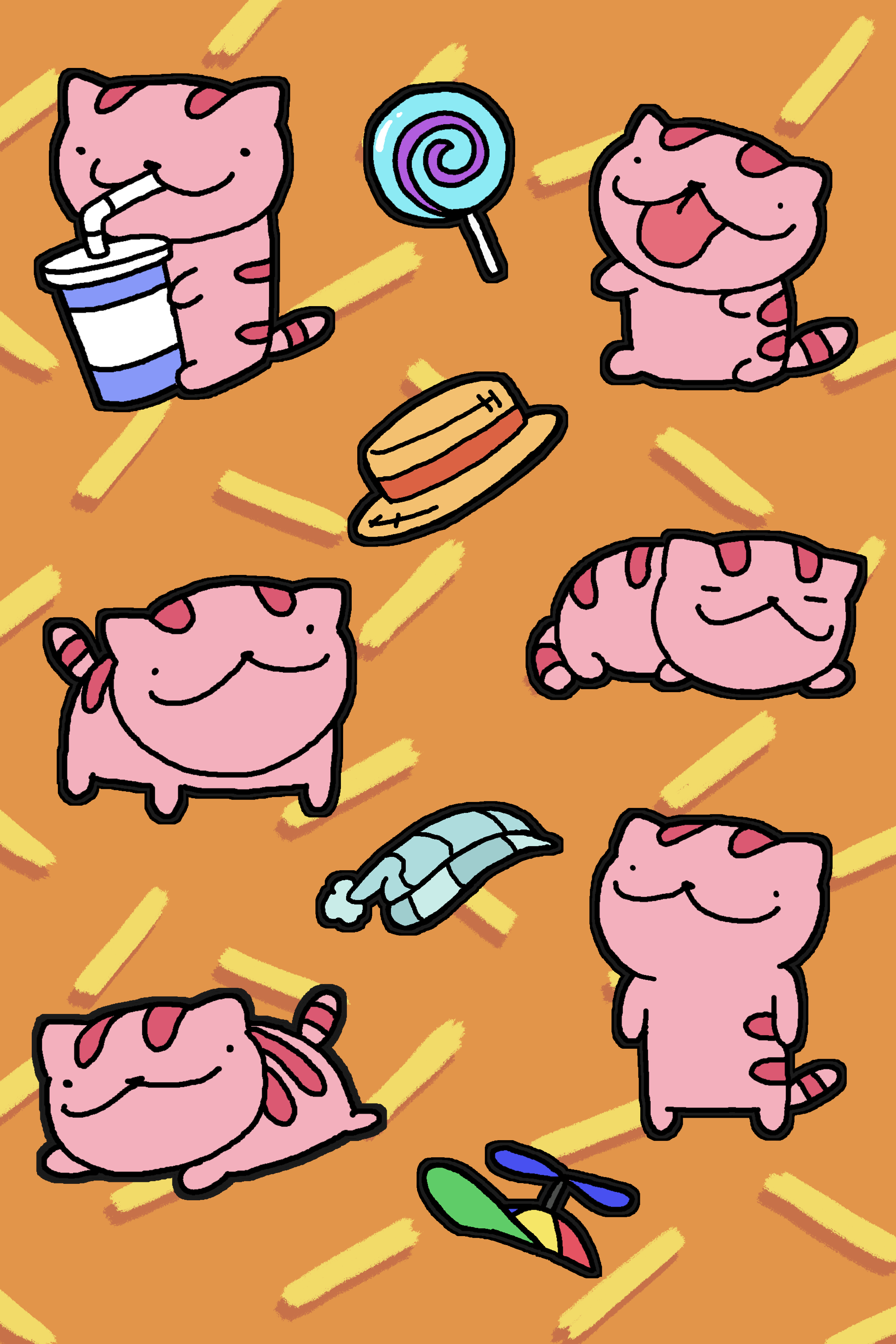 PAUL Set 1 Vinyl Sticker sheet